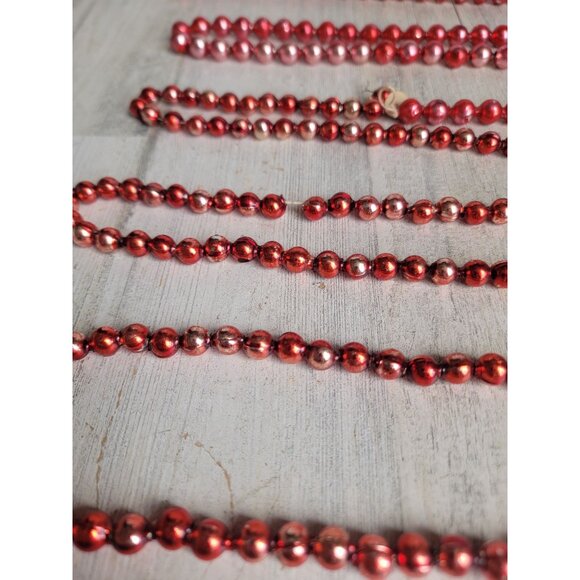 Unique long red mercury beaded Garland glass Xmas decor - Picture 7 of 13